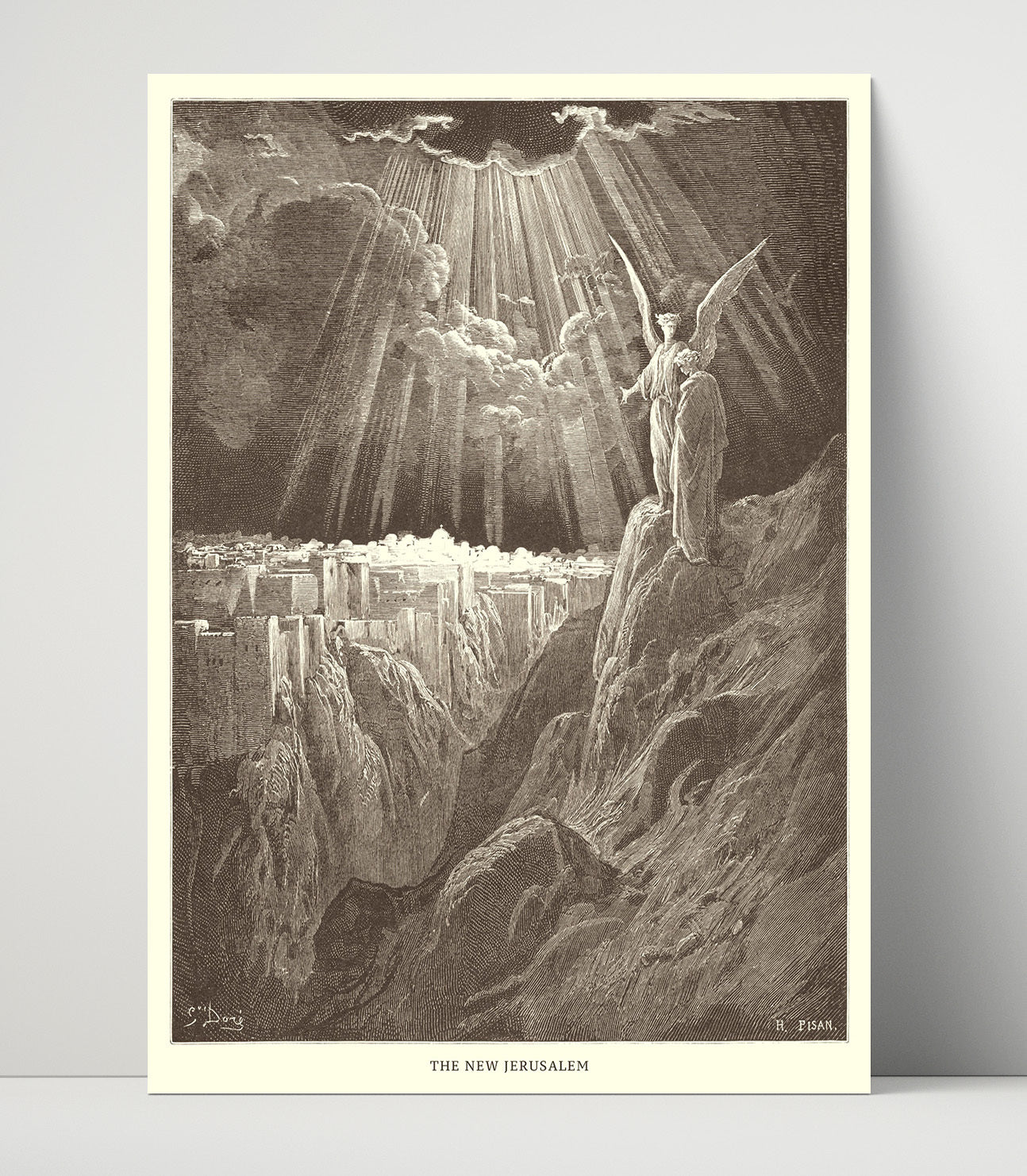 The New Jerusalem Revelation 21 Dore Bible Illustration Wall Art 16x20 Unframed Print wall art print