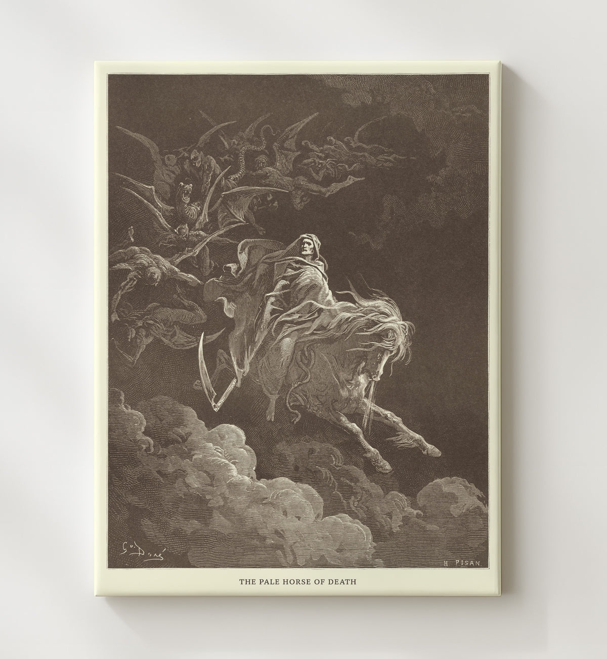The Pale Horse of Death - Revelation 6:7-8 - Doré - 20x24 Canvas