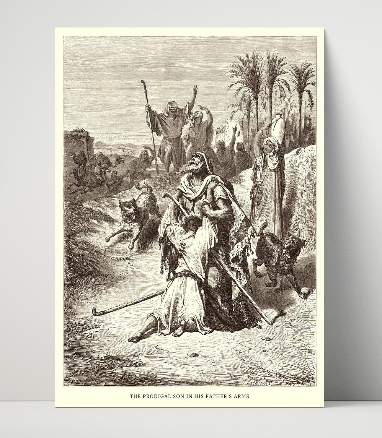 The Pharisee and the Publican Luke 18:9-14 Dore Bible Illustration Wall Art 16x20 Unframed Print wall art print