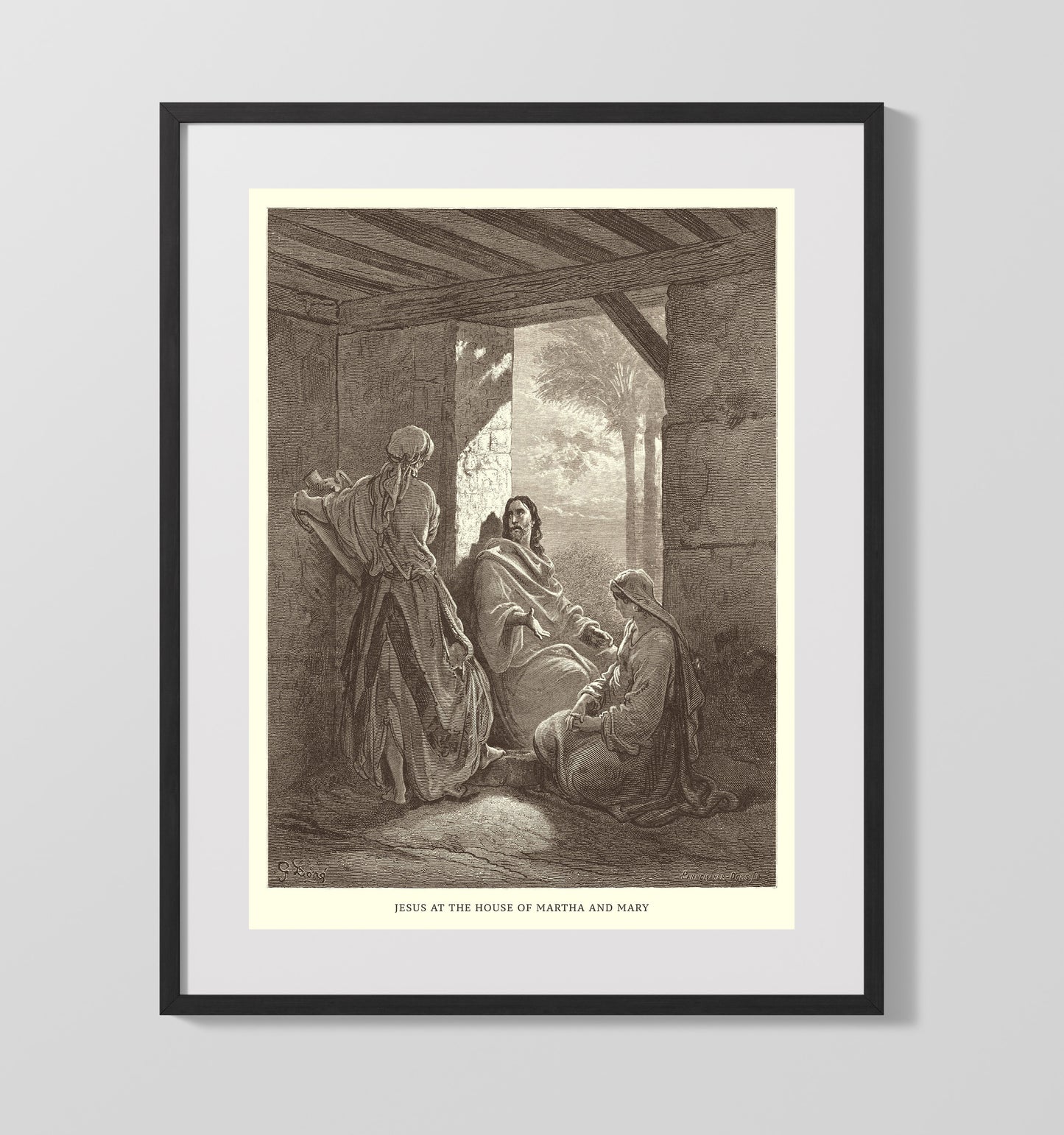 The Prodigal Son in His Father's Arms Luke 15:11-32 by Gustave Doré 16x20 Gallery Frame Bible illustration wall art