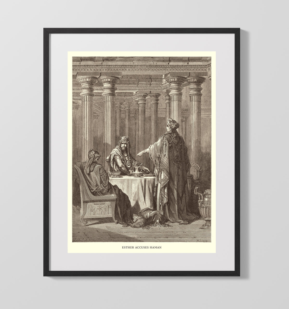 The Triumph of Mordecai Esther 6:10-12 by Gustave Doré 16x20 Gallery Frame Bible illustration wall art