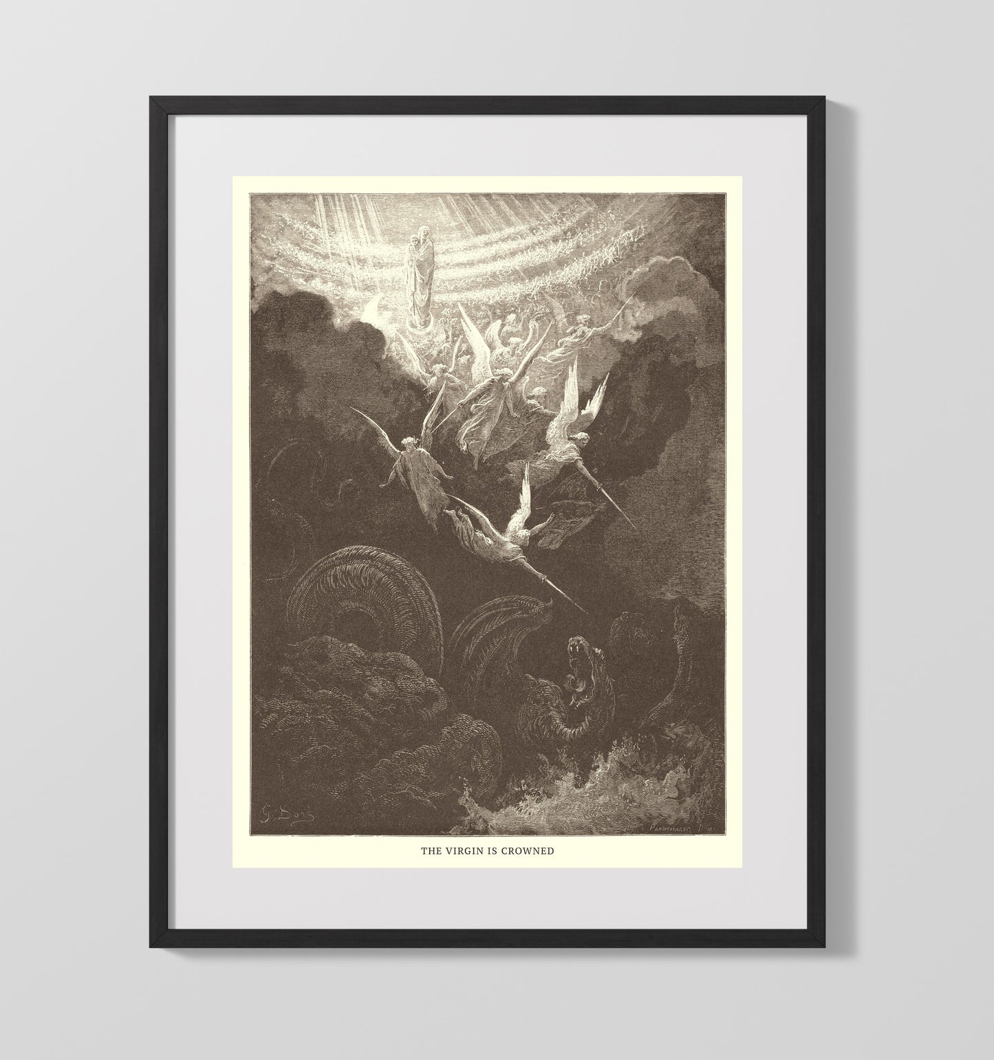 The Virgin Is Crowned Revelation 12 by Gustave Doré 16x20 Gallery Frame Bible illustration wall art