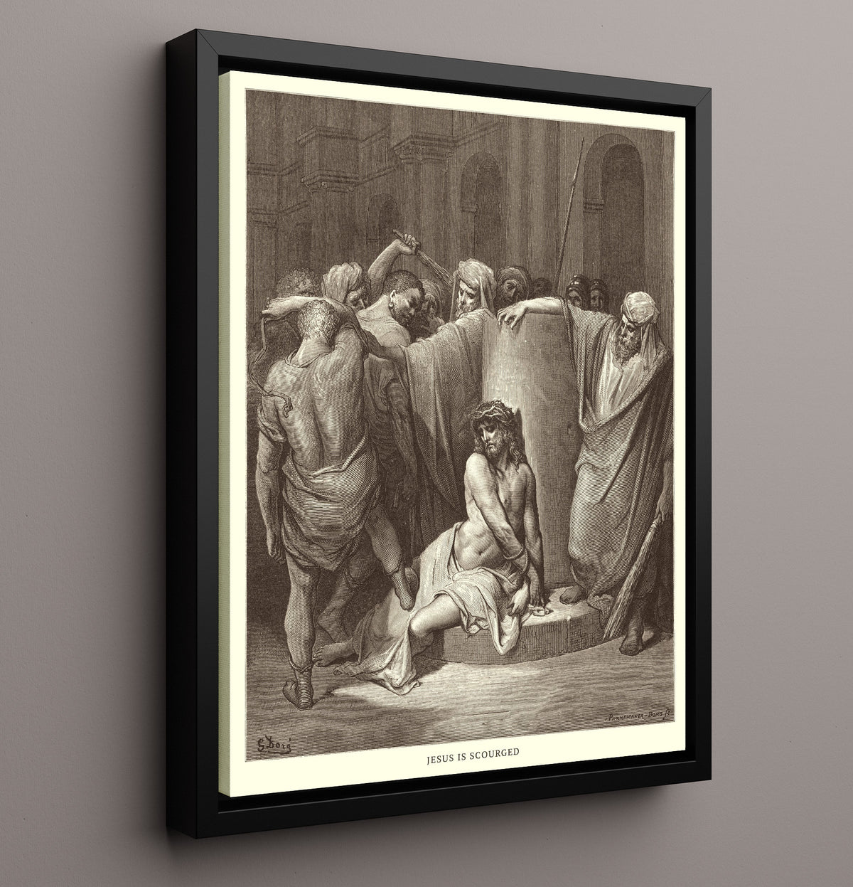 The Widow's Mite - Mark 12:41-44 - Doré - 16x20 Framed Canvas