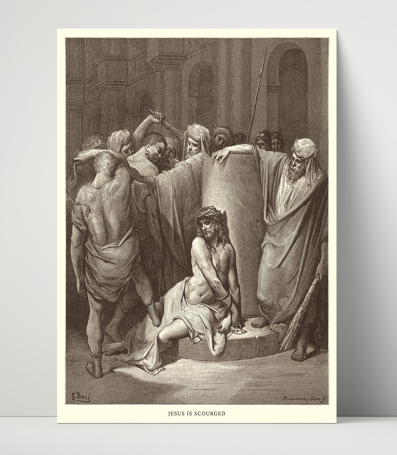 The Widows Mite Mark 12:41-44 Dore Bible Illustration Wall Art 16x20 Unframed Print wall art print