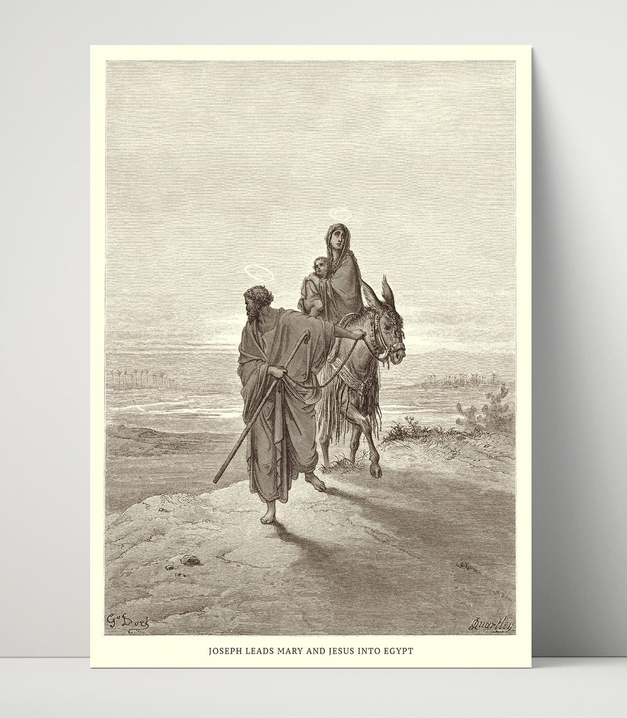 Zechariahs Vision of Four Chariots Zechariah 6:1-8 Dore Bible Illustration Wall Art 16x20 Unframed Print wall art print