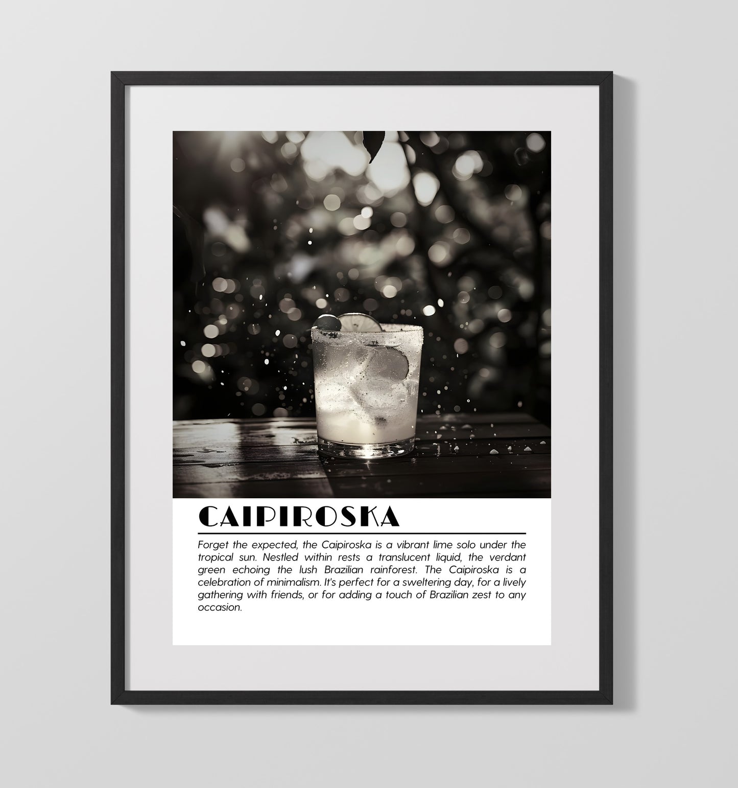 Caipiroska Lime Refreshment Drinks Defined Poster - 16x20 Gallery Frame