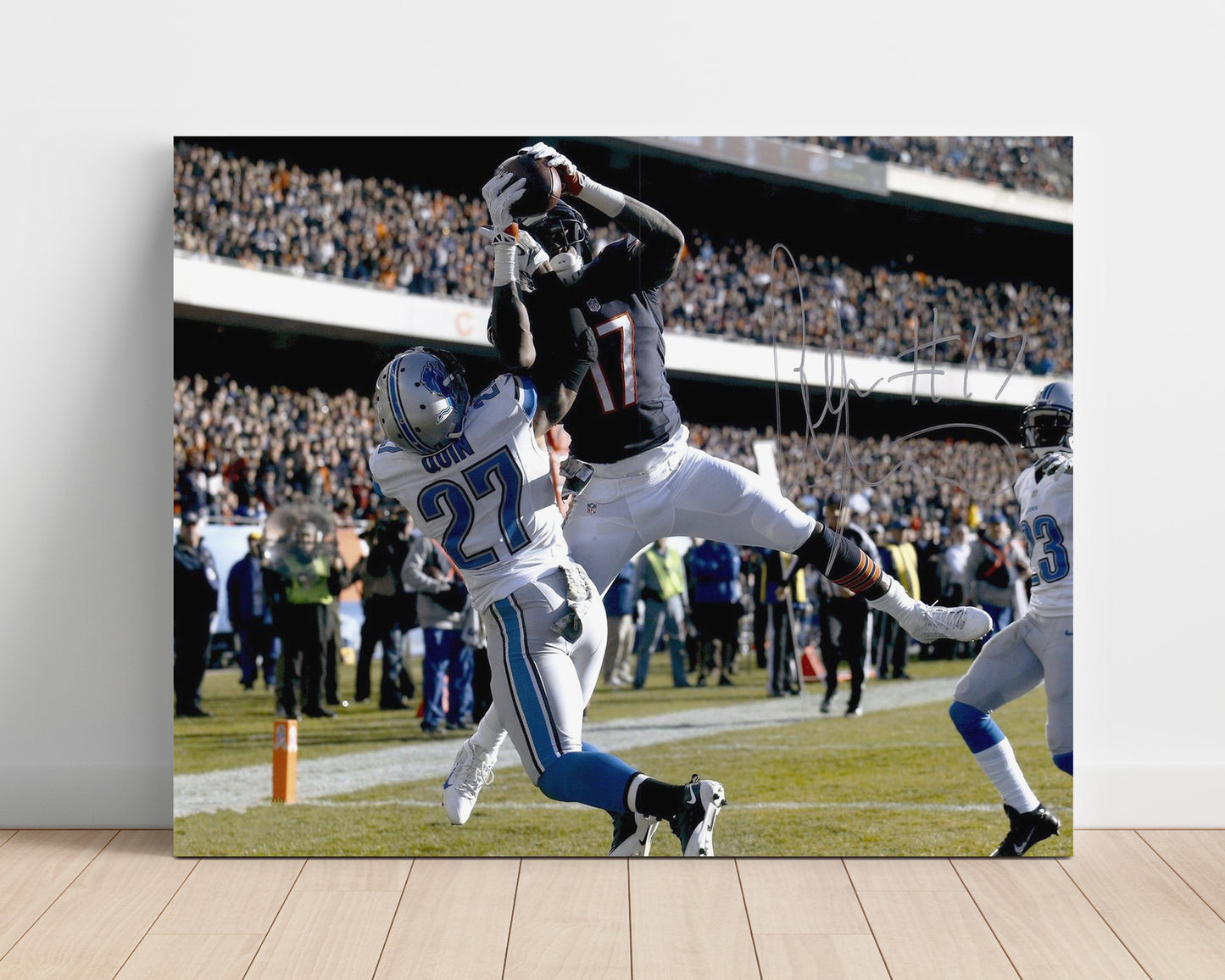 Alshon Jeffery - Chicago Football Receiver Leap Catch Alt Angle Football Wall Art - football wall art print