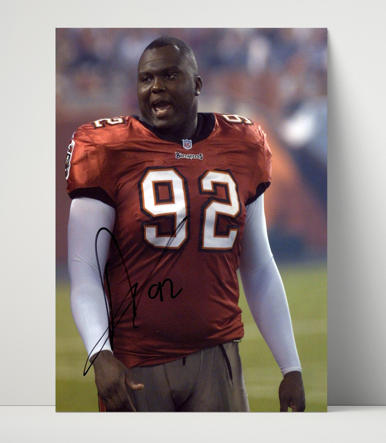 Anthony McFarland - Tampa football Defensive Tackle Sideline Portrait Vintage Football Wall Art - 16x20 Unframed Print football decor
