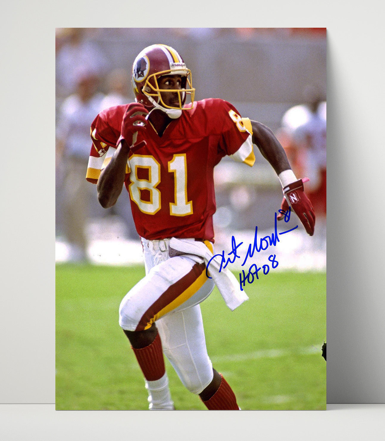 Art Monk - Washington Football Hall of Fame Receiver Portrait Football Wall Art - football wall art print