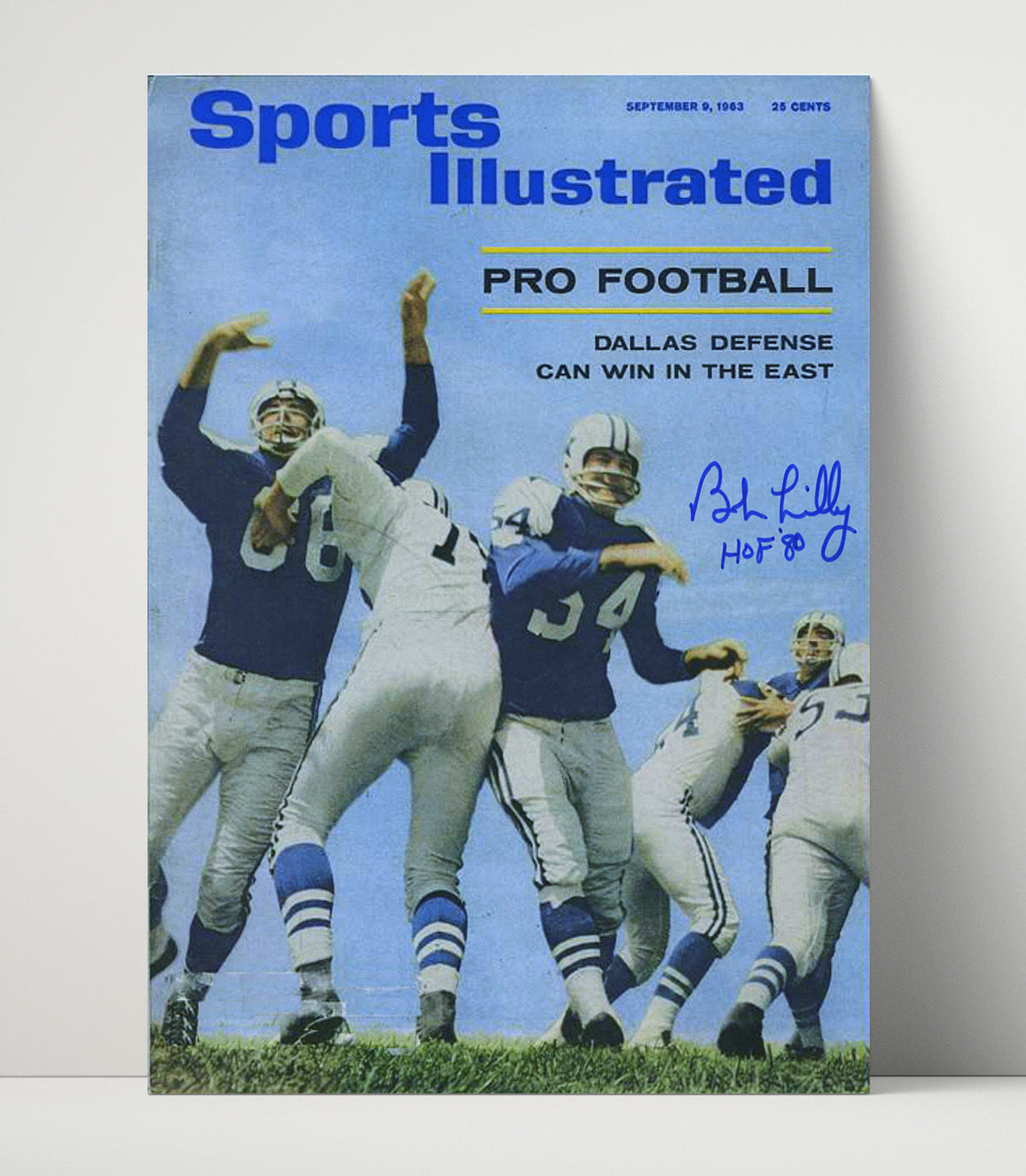 Bob Lilly – Dallas Defense Line 1963 SI unframed football poster print