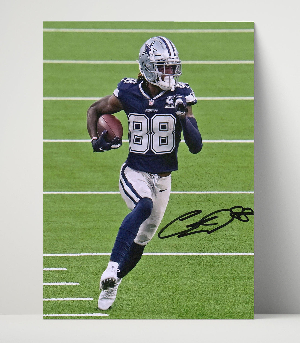 CeeDee Lamb – Dallas Football Receiver Running Ball Carry unframed football poster print