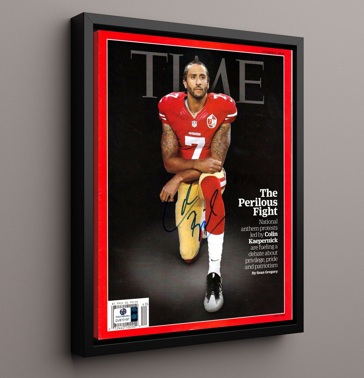 Colin Kaepernick - Taking A Stand 8x10 Framed Canvas vintage football wall art