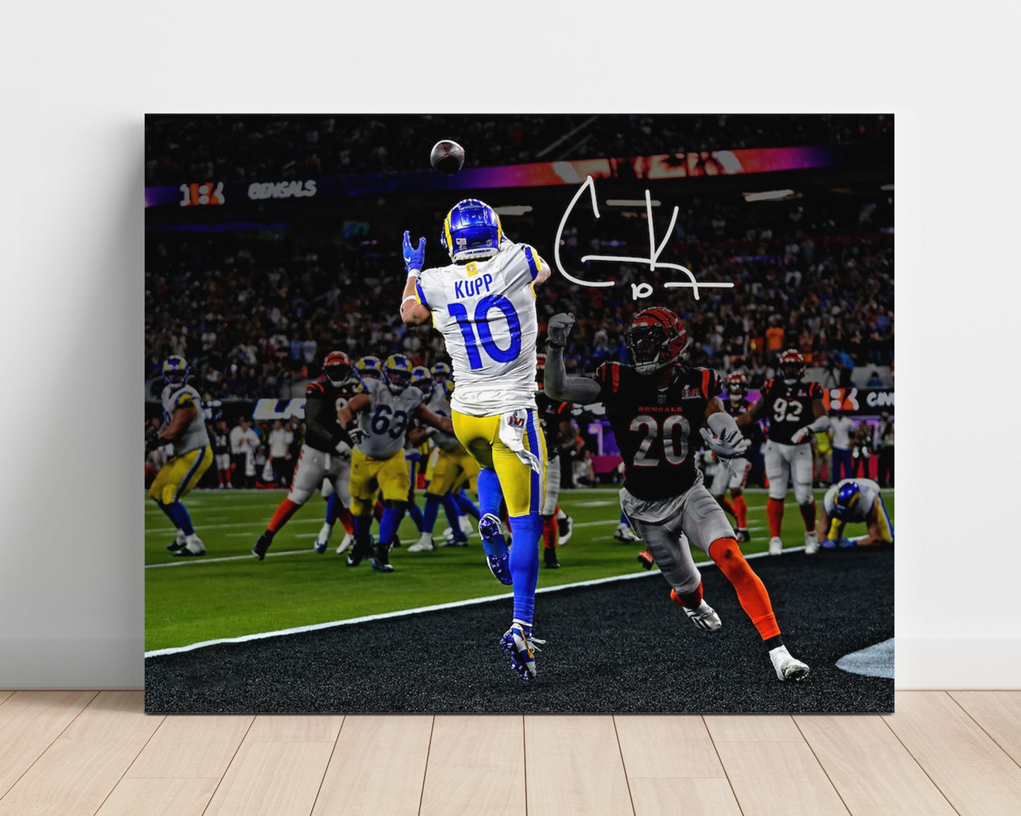 Cooper Kupp - Los Angeles Football Super Bowl Game Winning Catch Football Wall Art - football wall art print