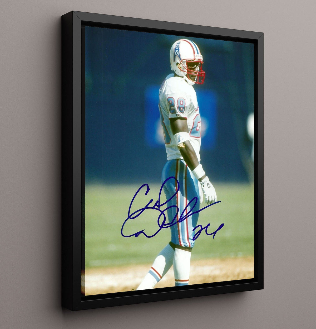 Cris Dishman - Houston Football Defensive Back Oilers Legacy 8x10 Framed Canvas vintage football wall art