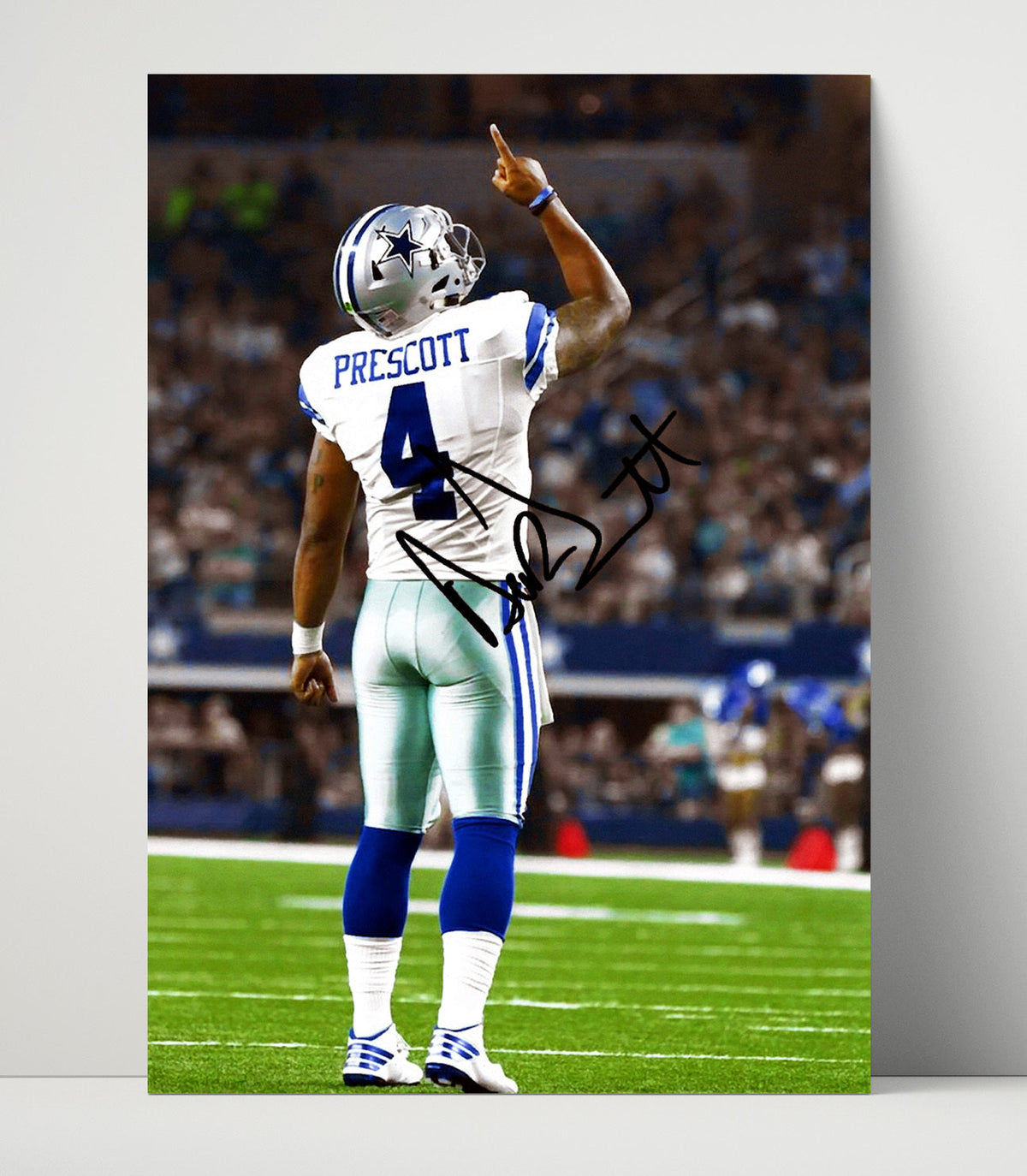 Dak Prescott – Dallas Football Finger Point Celebration unframed football poster print