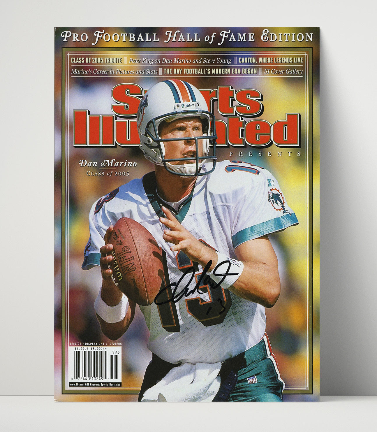 Dan Marino Tribute - Hall of Fame Heat Football Wall Art - football wall art print