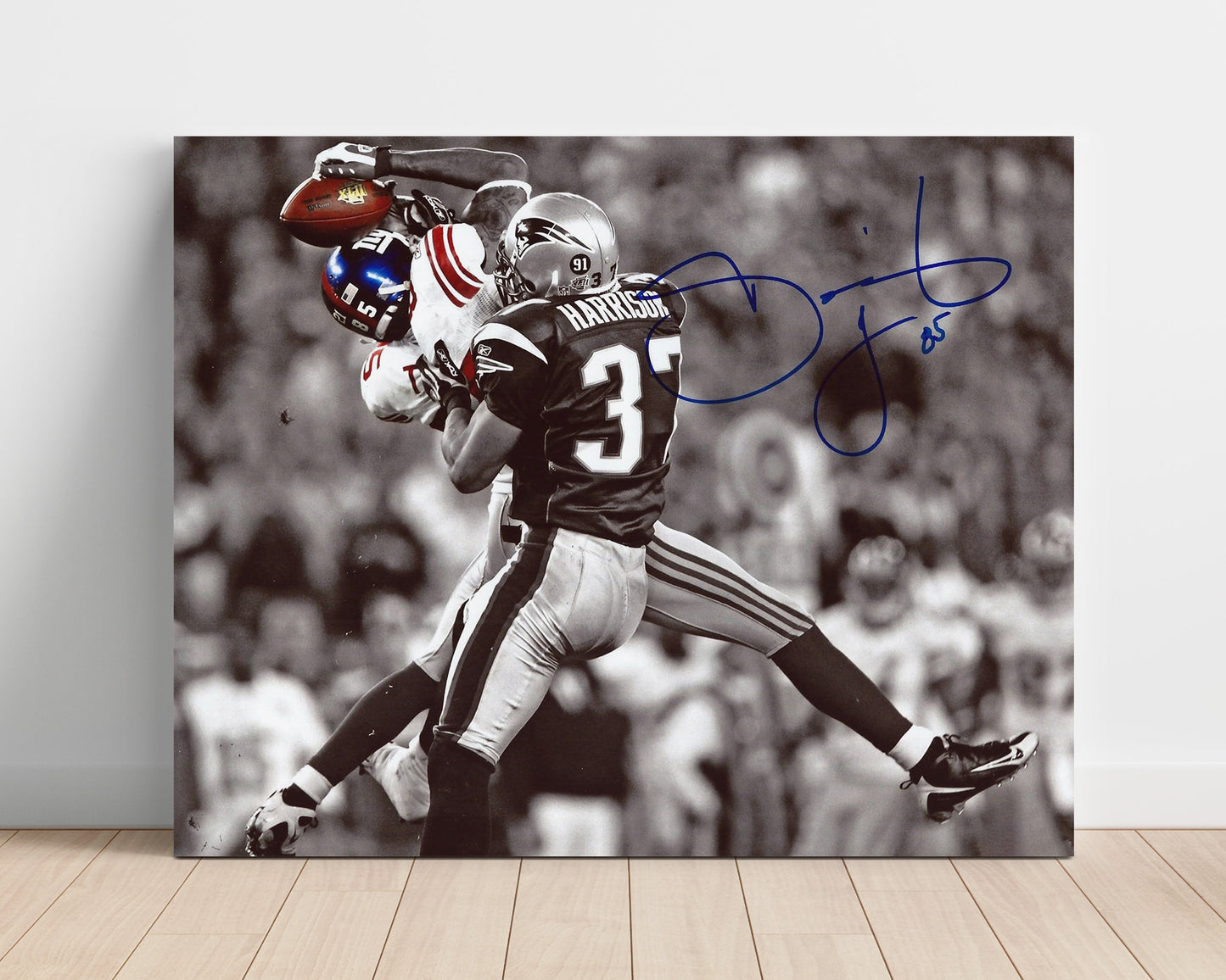 David Tyree - New York Football Helmet Catch Super Bowl Play Football Wall Art - football wall art print