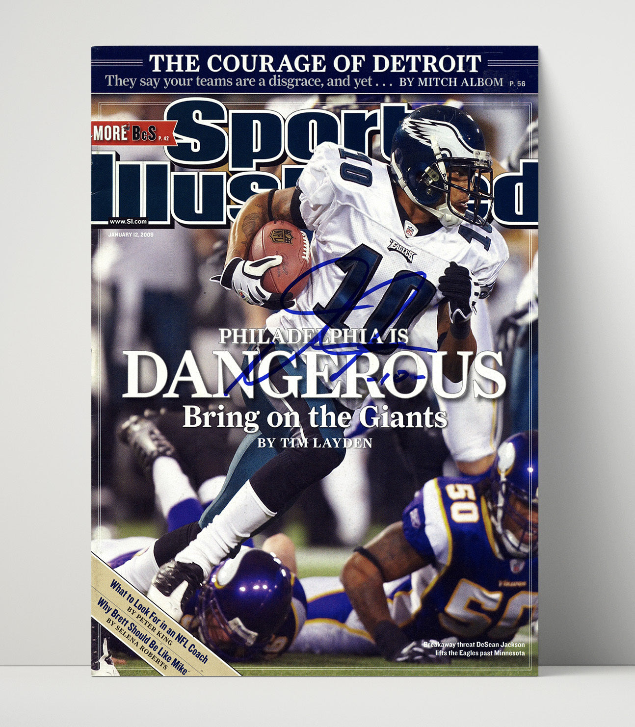 Desean Jackson - Philadelphia Football Dangerous Bring on the Giants Feature 2009 SI Cover Football Wall Art - football wall art print