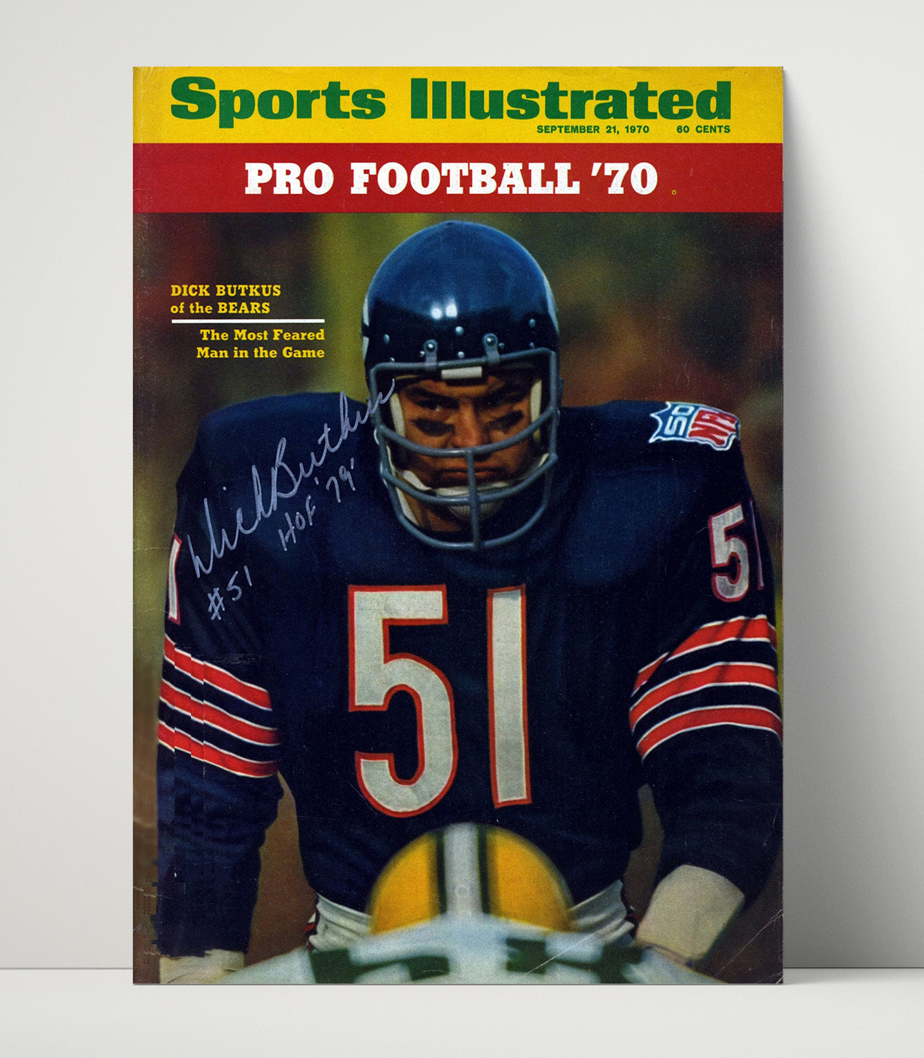 Dick Butkus - Monster of the Midway Vintage Football Wall Art - 16x20 Unframed Print football decor