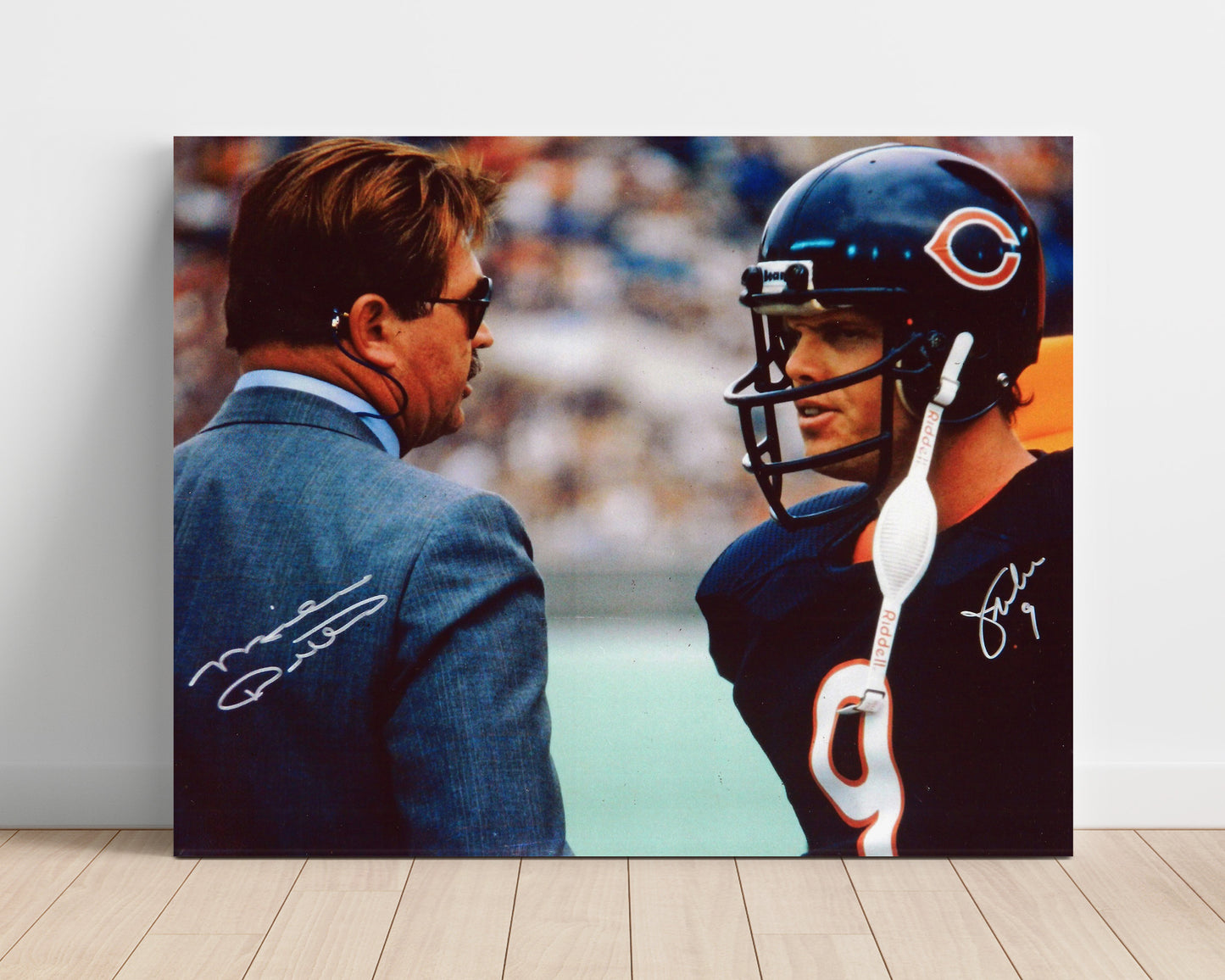 Ditka and Mcmahon Bears - Sideline Strategy Football Wall Art - football wall art print
