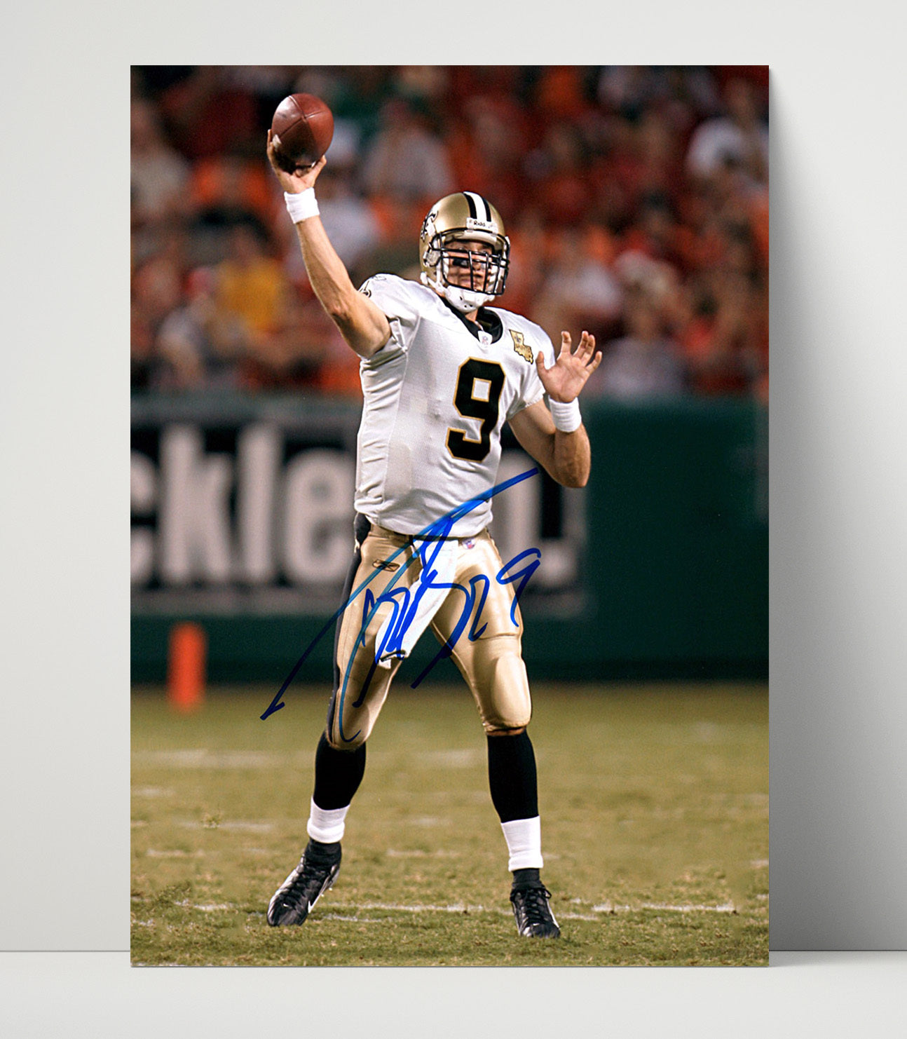 Drew Brees - New Orleans Football Quarterback Passing Action Football Wall Art - football wall art print