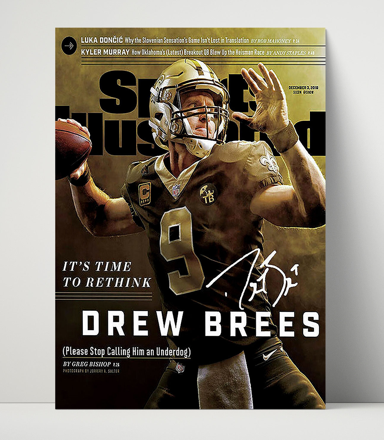 Drew Brees - Time to Rethink Football Wall Art - football wall art print