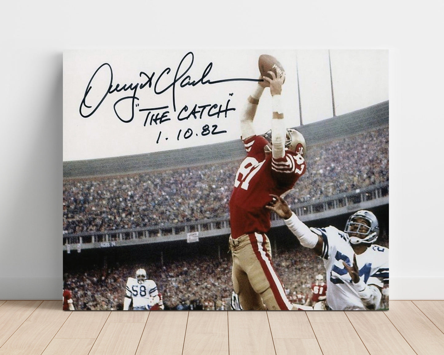 Dwight Clark - the Catch 1982 Vintage Football Wall Art - 16x20 Unframed Print football decor