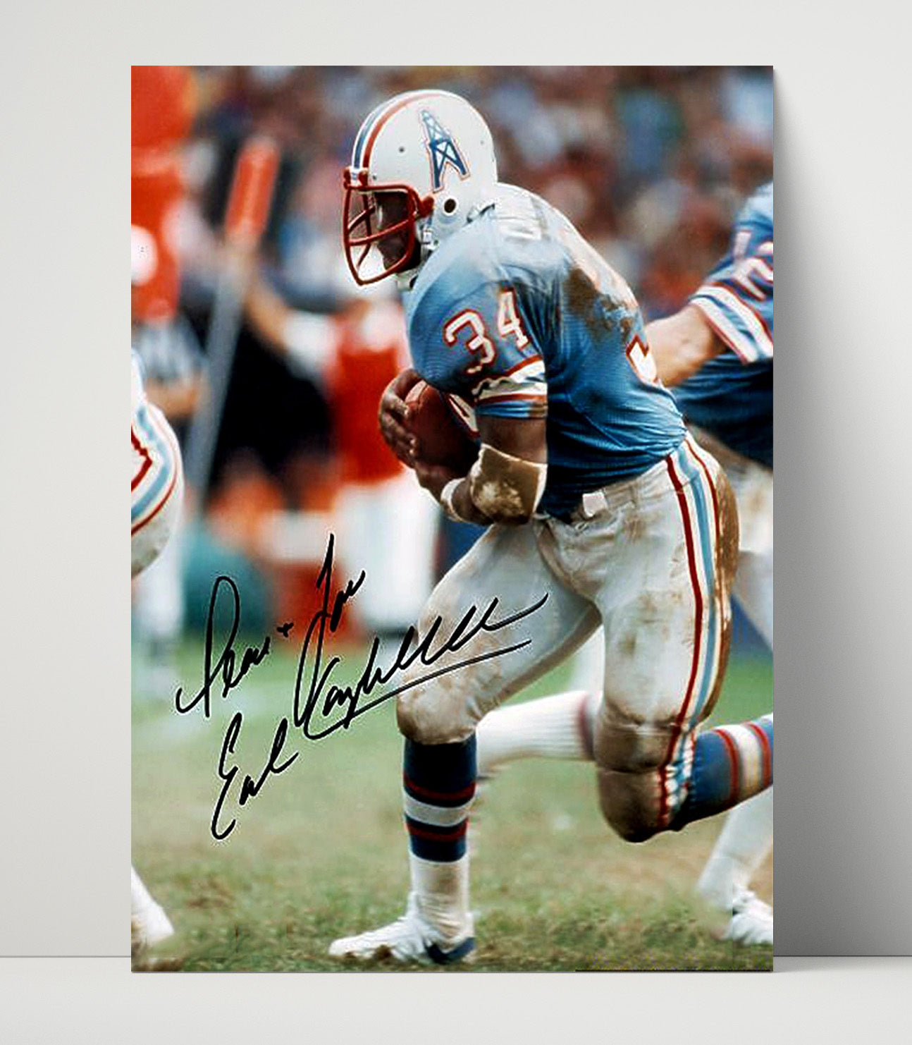 Earl Campbell - Tyler Rose Power Football Wall Art - football wall art print