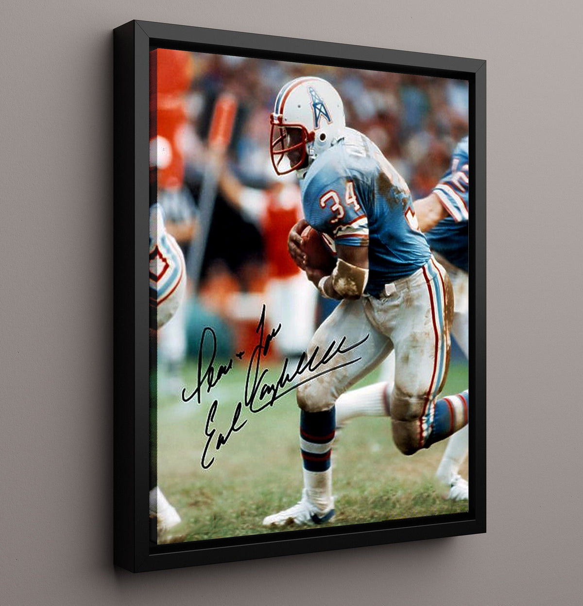 Earl Campbell - Tyler Rose Power 8x10 Framed Canvas vintage football wall art