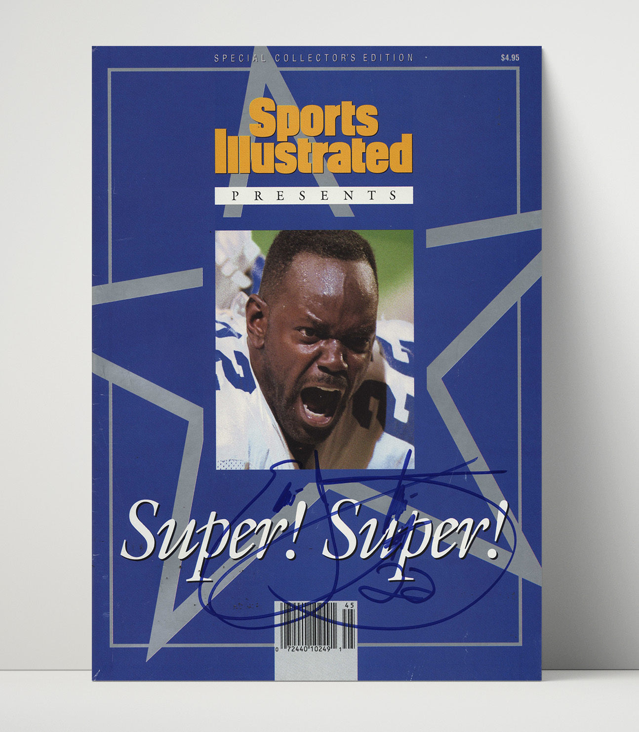 Emmitt Smith - Dallas Football Championship Commemorative Run 1996 SI Cover Football Wall Art - football wall art print