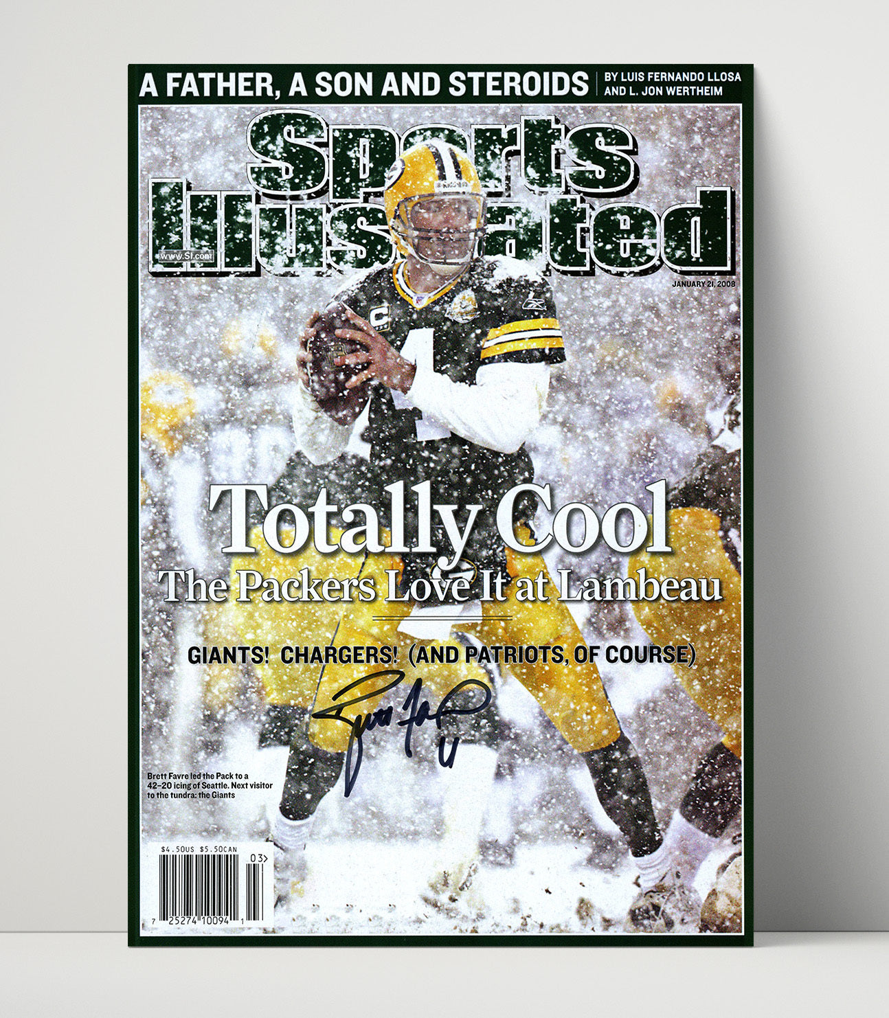 Favre Totally Cool - Snow and Swagger Vintage Football Wall Art - 16x20 Unframed Print football decor