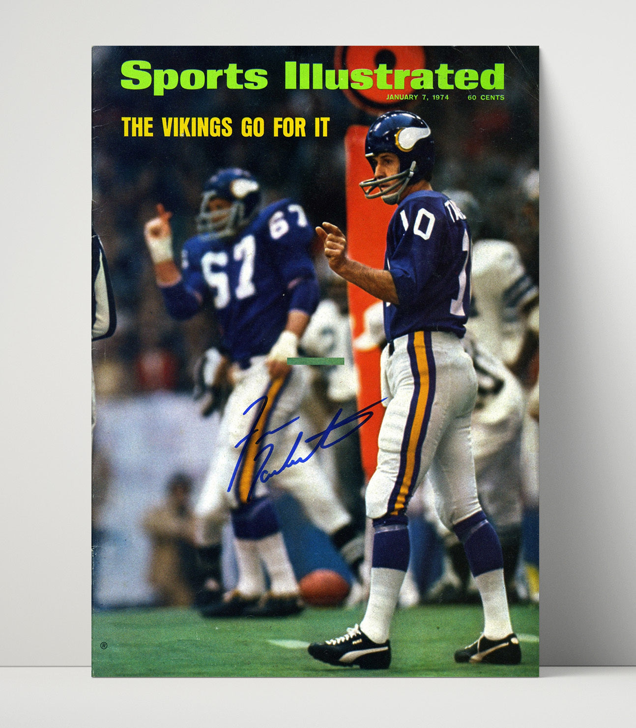 Fran Tarkenton - Viking Valor Football Wall Art - football wall art print