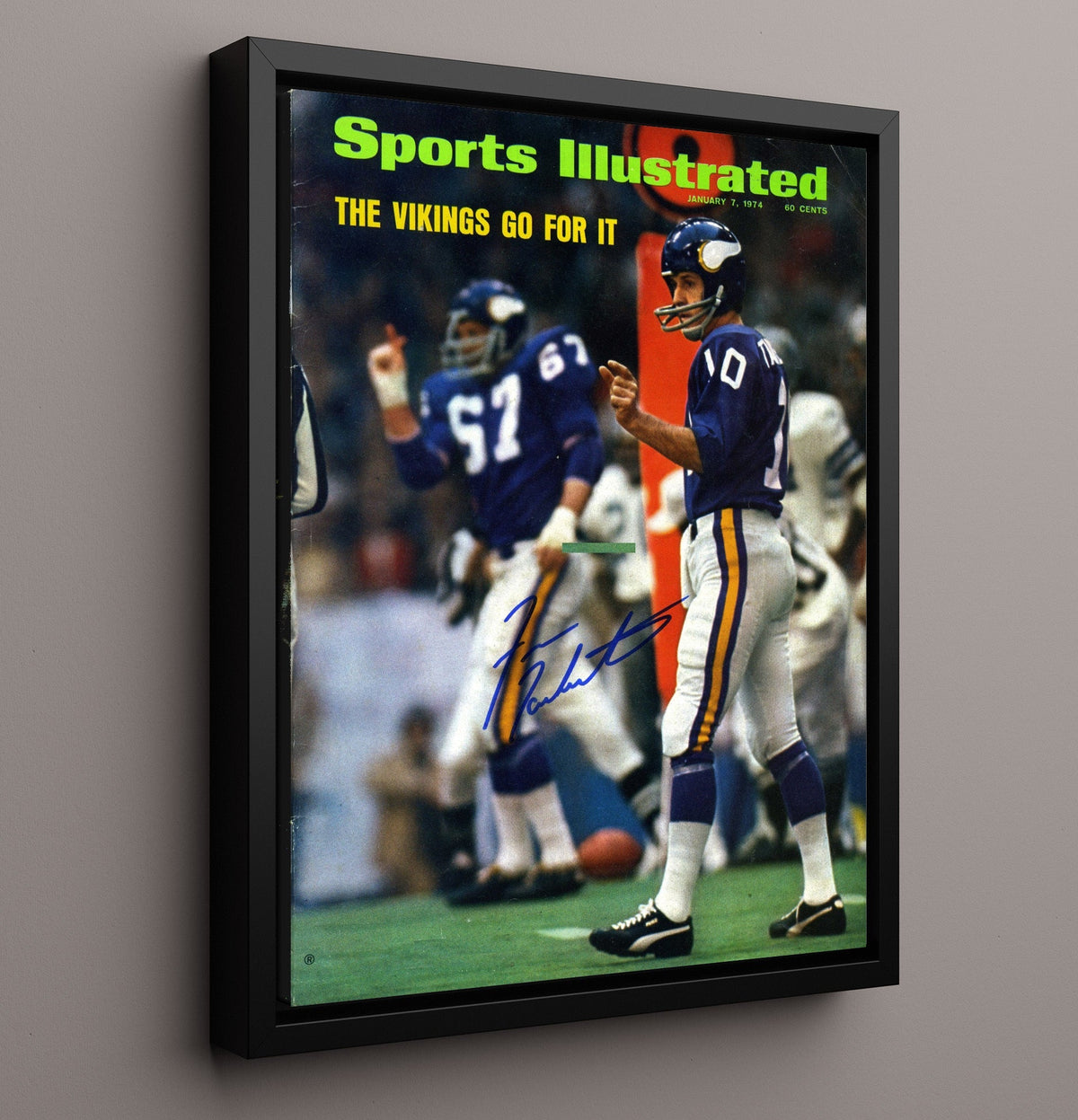 Fran Tarkenton - Viking Valor 8x10 Framed Canvas vintage football wall art