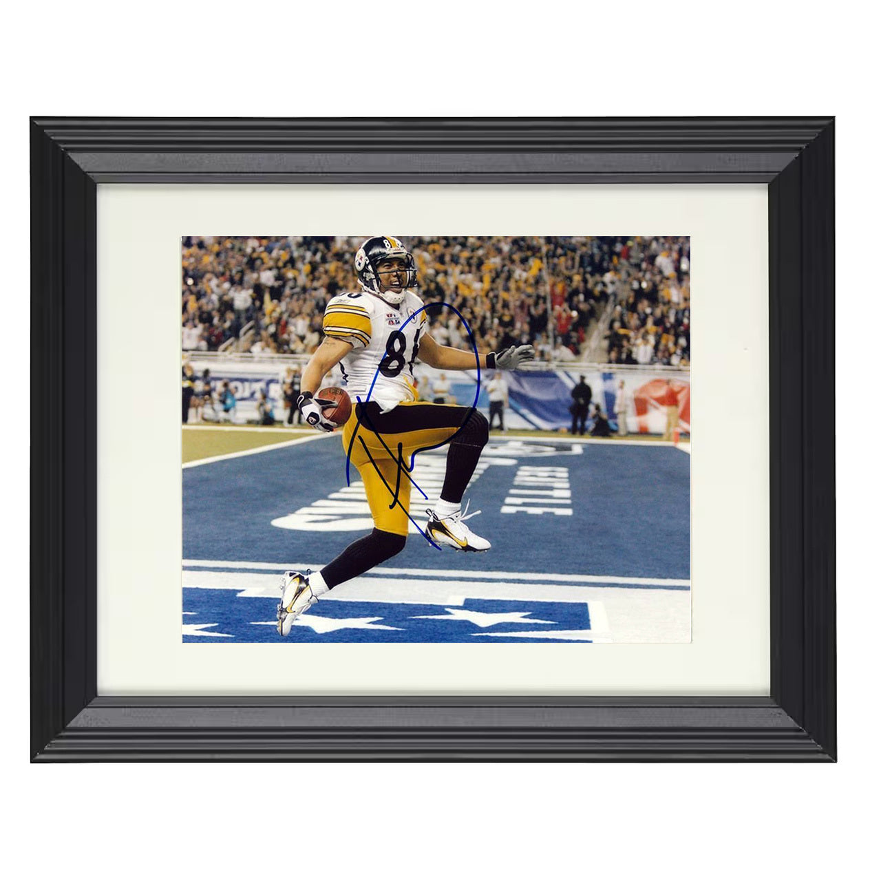 Hines Ward – Super Bowl XL MVP – 8x10 black beveled framed football wall art