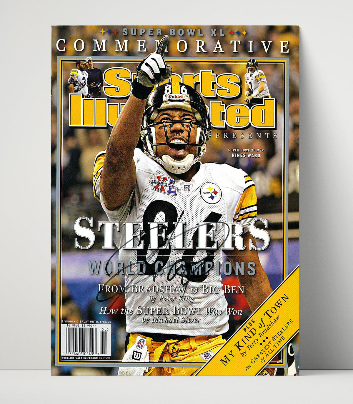 Hines Ward Super Bowl XL – Steel Celebration Image unframed football poster print