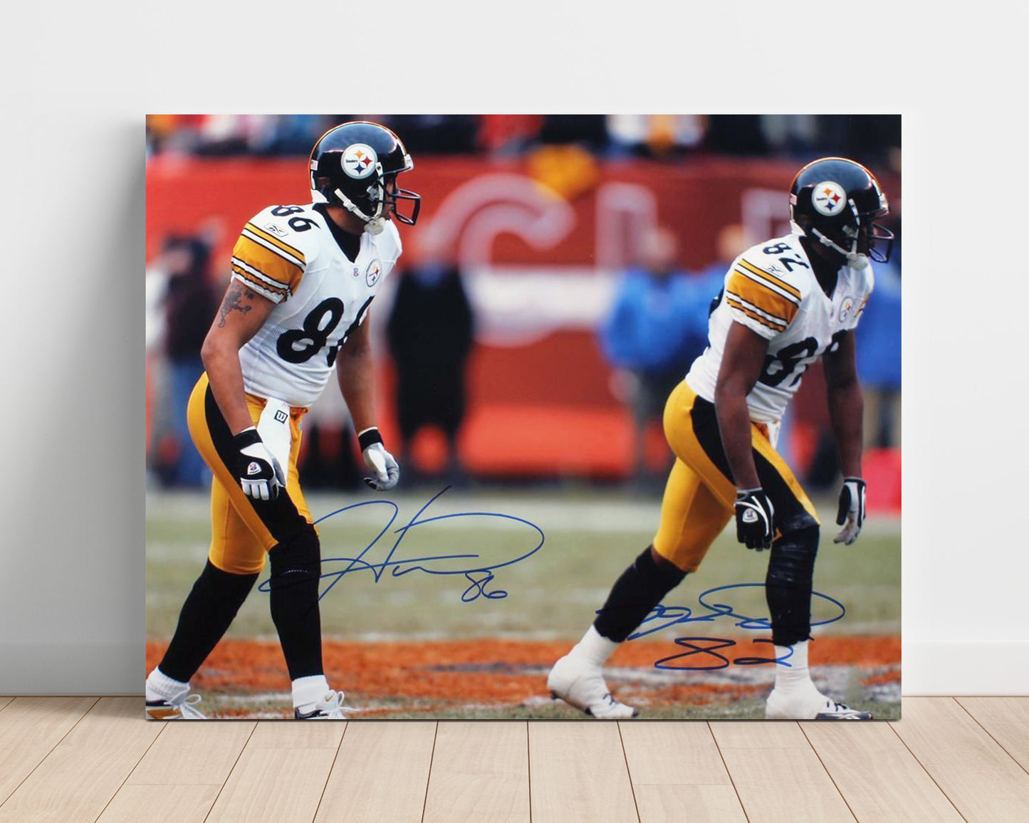 Hines Ward and Antwaan Randle El - Pittsburgh Football Dual Receiver Formation Football Wall Art - football wall art print