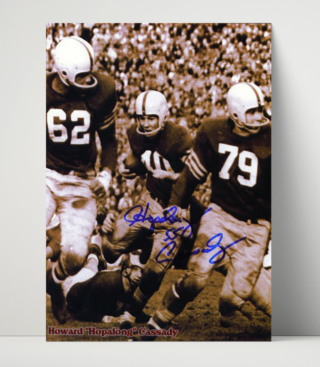 Howard Hopalong Cassady - Ohio State Football Vintage Running Play Football Wall Art - football wall art print