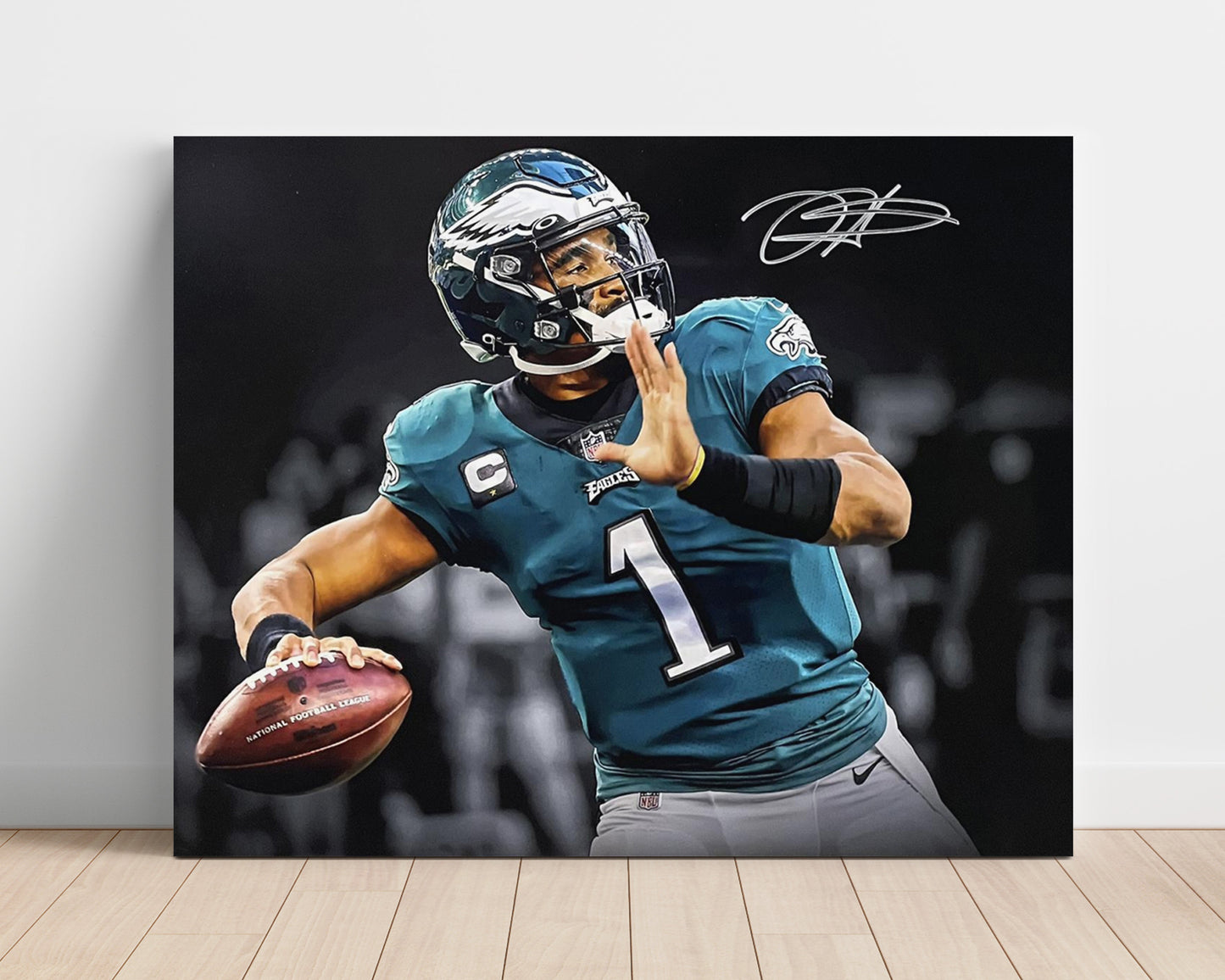 Jalen Hurts - Fly Eagles Fly Football Wall Art - football wall art print