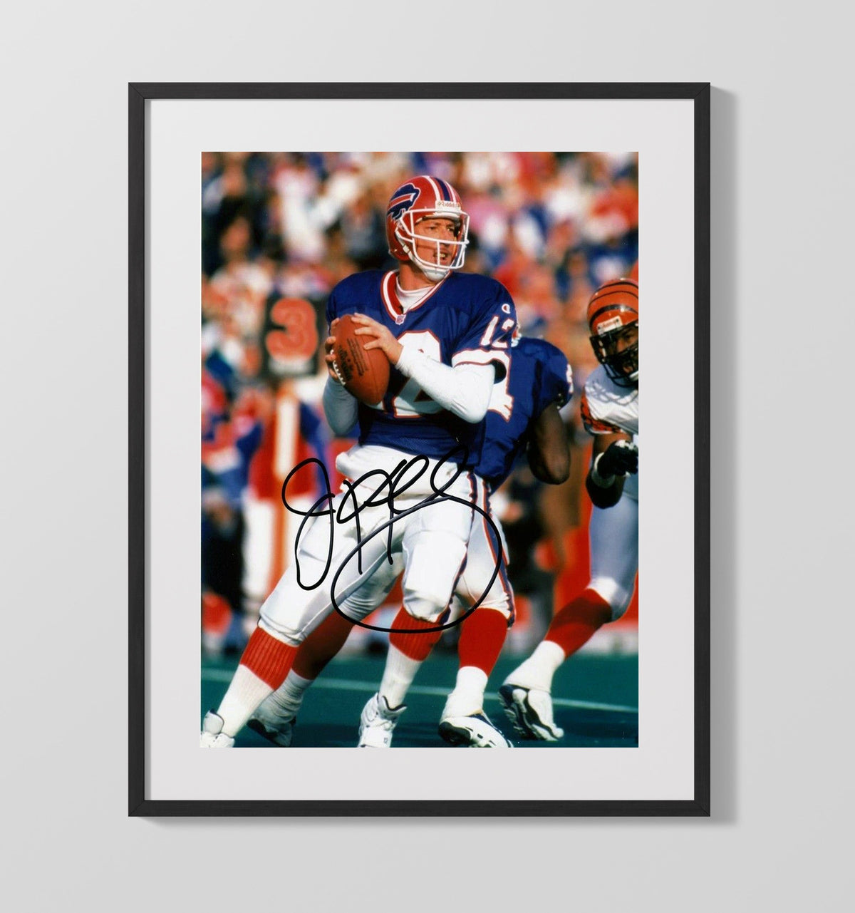 Jim Kelly - K-Gun Commander - Vintage Football Wall Art - Football Framed Print