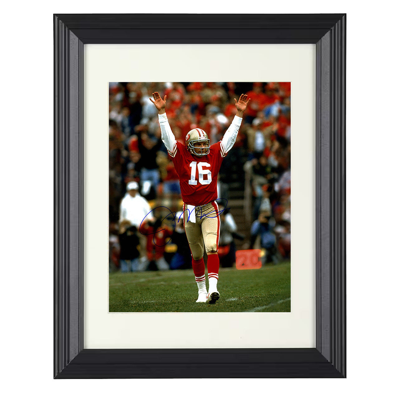 Joe Montana – Joe Cool Image – 8x10 black beveled framed football wall art