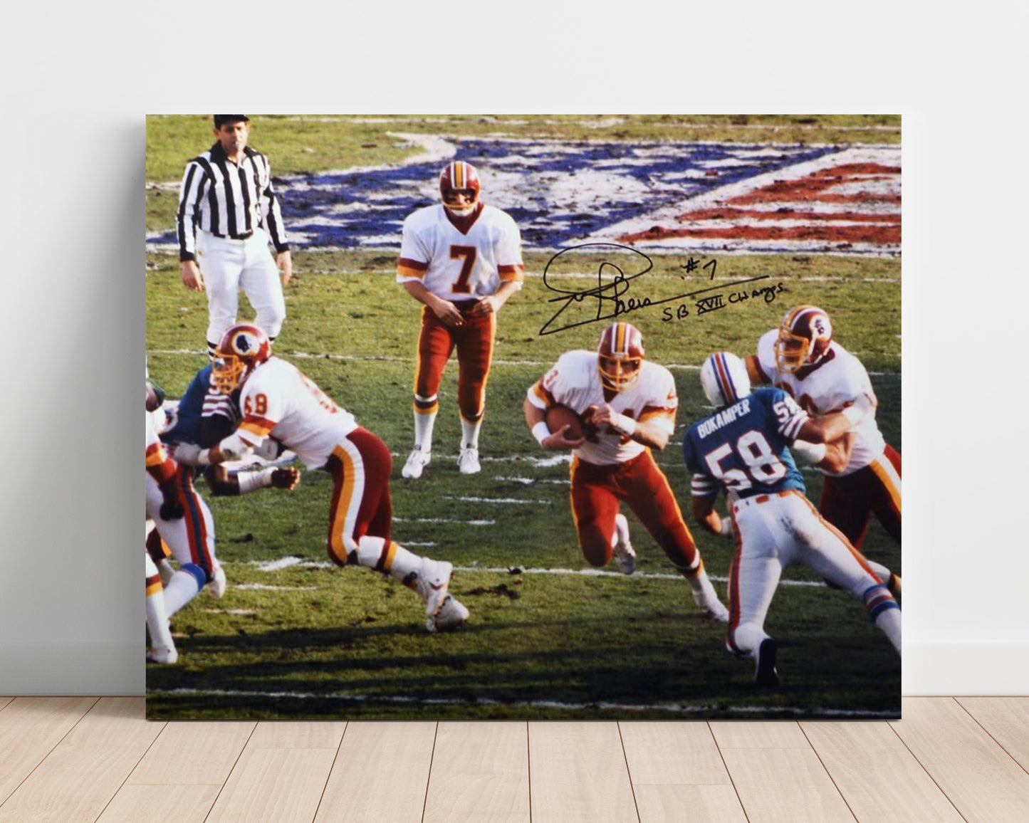 Joe Theismann - Super Bowl XVII Champs Vintage Football Wall Art - 16x20 Unframed Print football decor