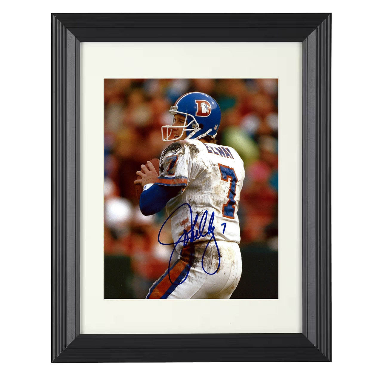 John Elway – Mile High Legend Image – 8x10 black beveled framed football wall art