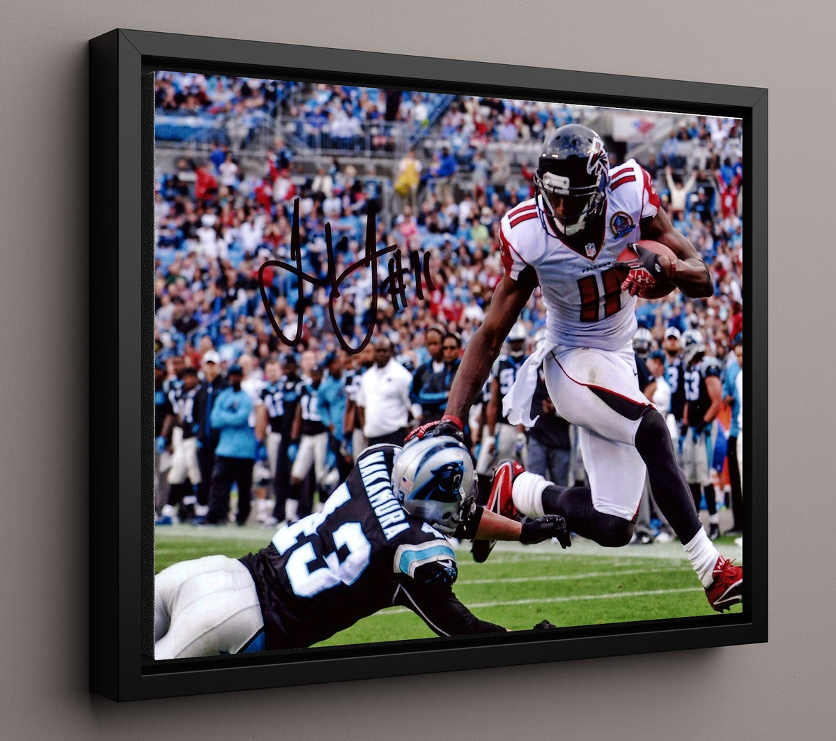 Julio Jones - Power Run 8x10 Framed Canvas vintage football wall art