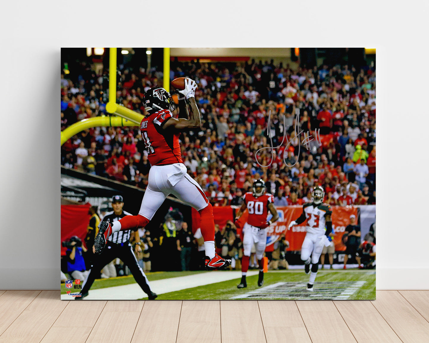 Julio Jones - Sky High TD Football Wall Art - football wall art print