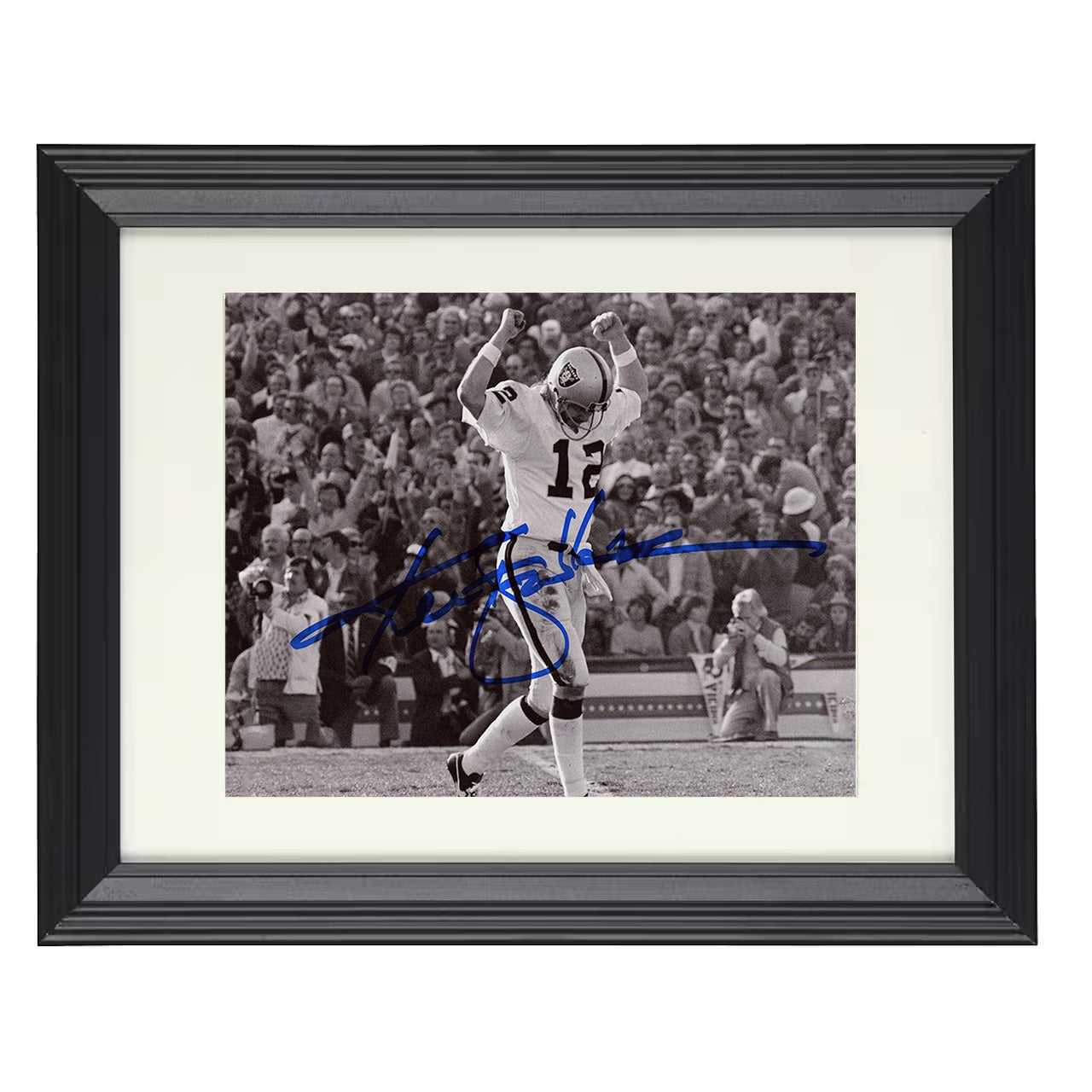 Ken Stabler – Oakland Legend – 8x10 black beveled framed football wall art