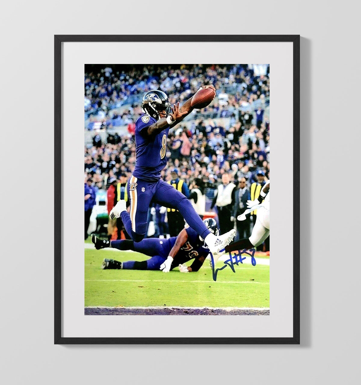 Lamar Jackson - MVP Moves - Vintage Football Wall Art - Football Framed Print