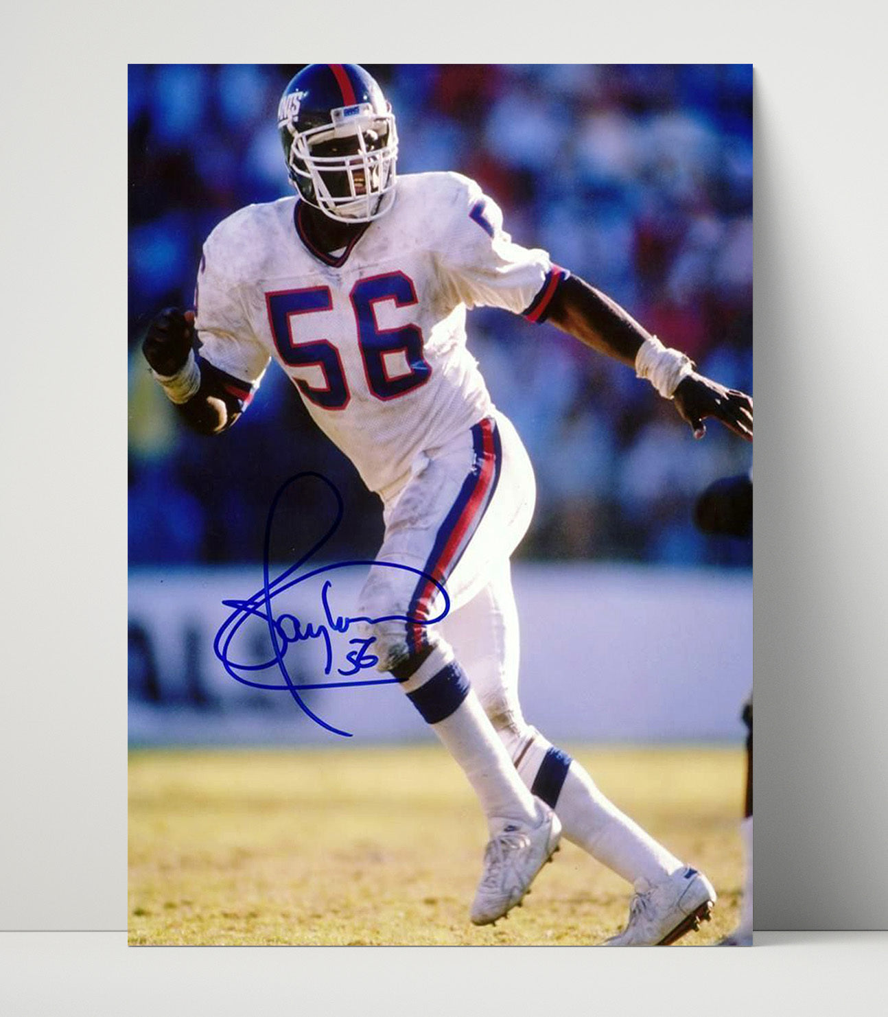 Lawrence Taylor - LT Fear Factor Vintage Football Wall Art - 16x20 Unframed Print football decor