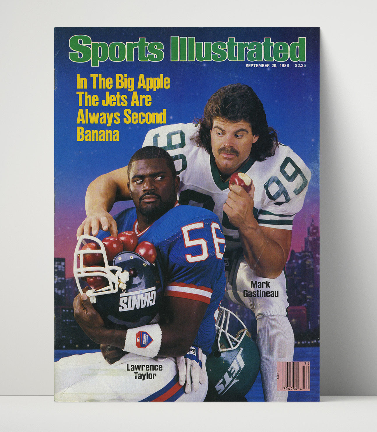 Lawrence Taylor and Mark Gastineau - New York Football Big Apple Rivalry Feature 1986 SI Cover Football Wall Art - football wall art print