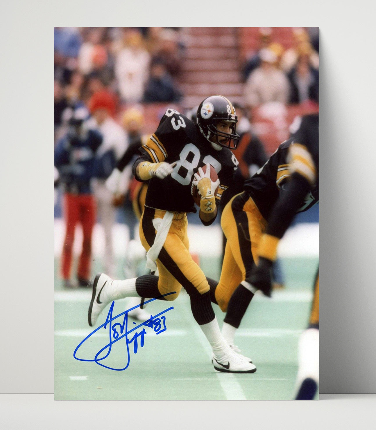 Louis Lipps - Pittsburgh Football Receiver Running with Ball After Catch Football Wall Art - football wall art print