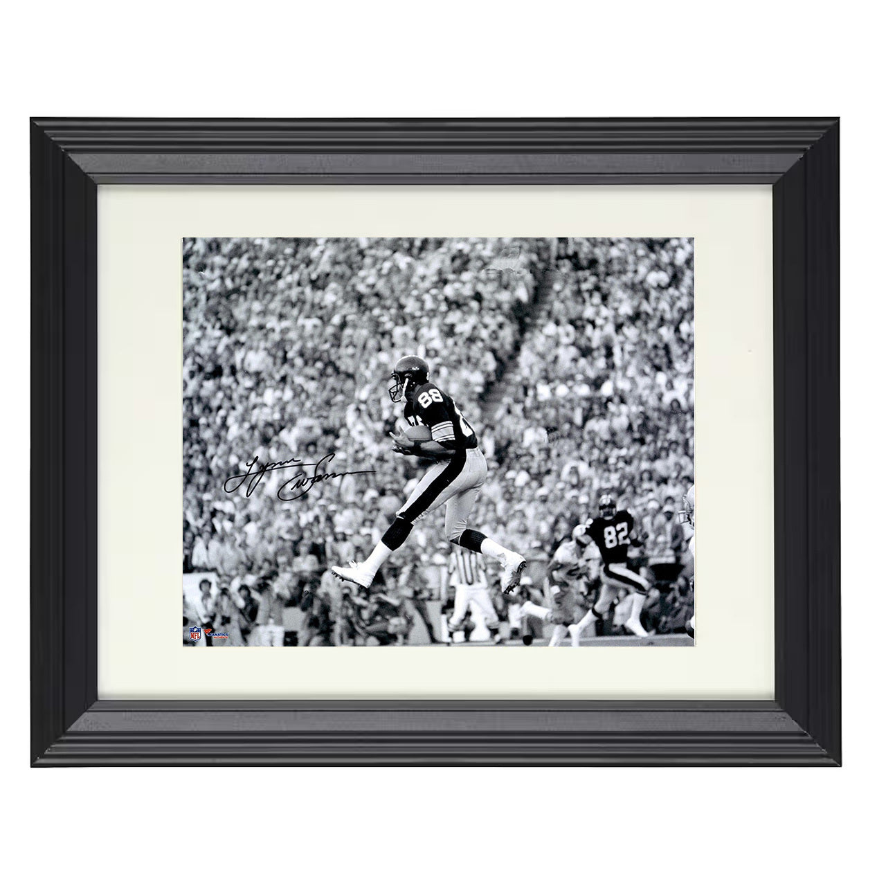 Lynn Swann – Legendary Leap – 8x10 black beveled framed football wall art